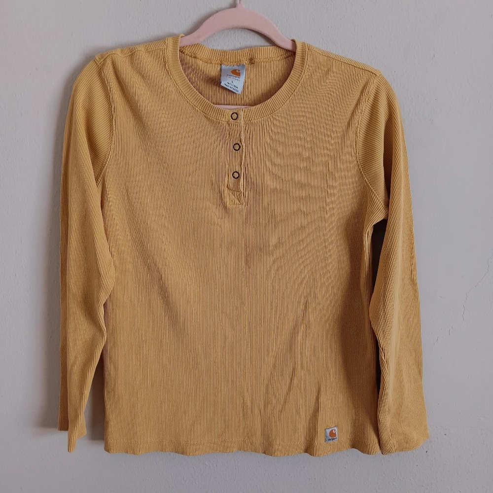 Carhartt Ribbed Henley Long Sleeve Top